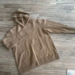 OLD NAVY MEN’s Cozy Sweater Hoodie - Lt. Brown - Large